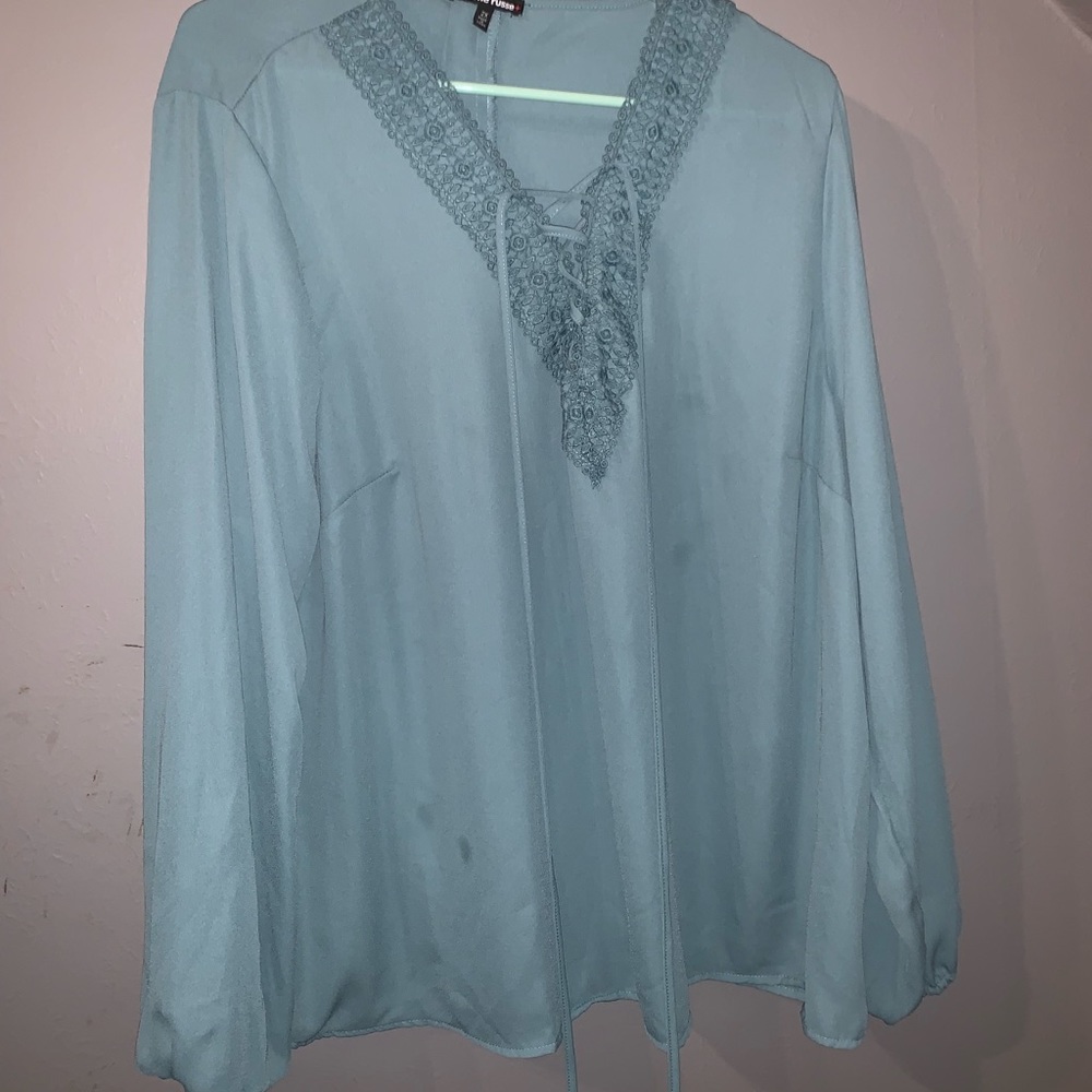 Charlotte Russe lace up front top